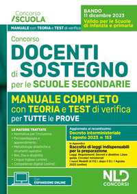 CONCORSO DOCENTI DI SOSTEGNO PER LE SCUOLE SECONDARIE - MANUALE COMPLETO CON TEST DI VERIFICA