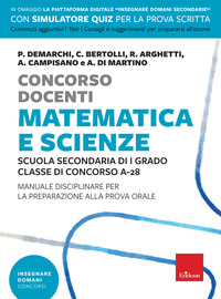 CONCORSO DOCENTI MATEMATICA E SCIENZE SCUOLA SECONDARIA DI I GRADO CLASSE DI CONCORSO