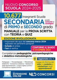 NUOVO CONCORSO SCUOLA 2024/2025 MANUALE CON TEORIA E TEST DI VERIFICA