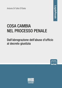 COSA CAMBIA NEL PROCESSO PENALE - DALL\'ABROGRAZIONE DELL\'ABUSO D\'UFFICIO AL DECRETO GIUSTIZIA