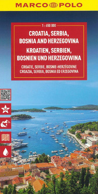 CROAZIA SERBIA SLOVENIA BOSNIA ERZEGOVINA 1:650.000