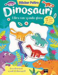 DINOSAURI - STICKER FELTRO LIBRO CON SFONDO GIOCO