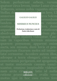 SIDEREUS NUNCIUS - TESTO LATINO A FRONTE