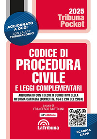 CODICE DI PROCEDURA CIVILE 2025 E LEGGI COMPLEMENTARI