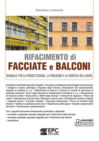 RIFACIMENTO DI FACCIATE E BALCONI - MANUALE PER LA PROGETTAZIONE LA DIREZIONE E LA VERIFICA DEI L