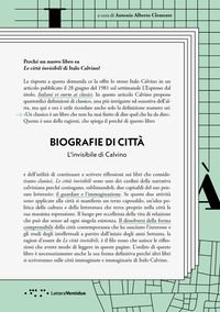 BIOGRAFIE DI CITTA\' - L\'INVISIBILE DI CALVINO