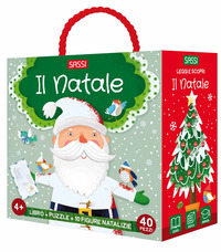 NATALE - LIBRO + PUZZLE + 10 FIGURE NATALIZIE