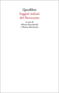 SAGGISTI ITALIANI DEL NOVECENTO