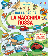 MACCHINA ROSSA - DAI LA CARICA ! CON 4 PISTE E MACCHINA A RETROCARICA