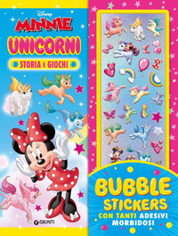 MINNIE UNICORNI BUBBLE STICKERS CON TANTI ADESIVI MORBIDOSI