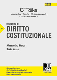 COMPENDIO DI DIRITTO COSTITUZIONALE di STERPA A. - NASSO I.