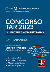 CONCORSO TAR 2023 - LA SENTENZA AMMINISTRATIVA