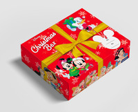 DISNEY CHRISTMAS BOX - CON 4 LIBRI CORNICE FIGURINE IN CARTONCINO
