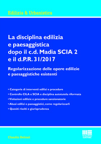 DISCIPLINA EDILIZIA E PAESAGGISTICA DOPO IL CD MADIA SCIA 2 E IL DPR 31/2017 - REGOLARIZZAZIONE
