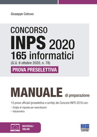CONCORSO INPS 2020 - 165 INFORMATICI PROVA PRESELETTIVA MANUALE