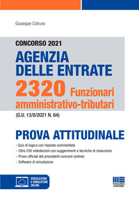 CONCORSO 2021 AGENZIA DELLE ENTRATE 2320 FUNZIONARI AMMINISTRATIVO TRIBUTARI PROVA ATTITUDINALE