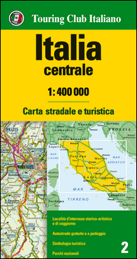ITALIA CENTRALE - CARTA STRADALE E TURISTICA 1:400.000
