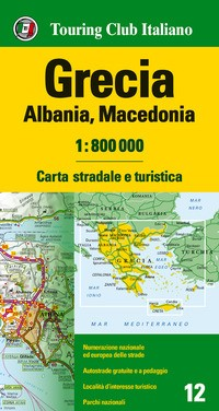 GRECIA ALBANIA MACEDONIA 1:800.000