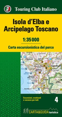 ISOLA D\'ELBA E ARCIPELAGO TOSCANO 1:35.000 CARTA ESCURSIONISTICA DEL PARCO