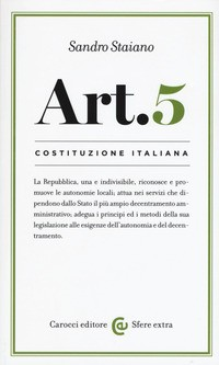 ART 5 COSTITUZIONE ITALIANA di STAIANO SANDRO