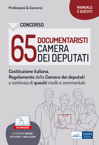 CONCORSO 65 DOCUMENTARISTI CAMERA DEI DEPUTATI - COSTITUZIONE ITALIANA REGOLAMENTO DELLA CAMERA DEI