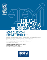HOEPLITEST TOLC-E ECONOMIA GIURISPRUDENZA - 4000 QUIZ CON PROVE SIMULATE
