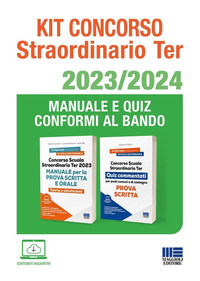 KIT CONCORSO STRAORDINARIO TER 2023/2024 - MANUALE E QUIZ CONFORMI AL BANDO CON SIMULATORE DI QUIZ