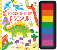 Disegno con le dita dinosauri 
