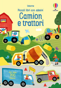 Piccoli libri con adesivi camion e trattori 