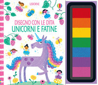 Disegno con le dita unicorni e fatine 