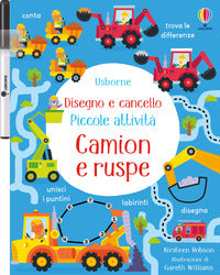 Camion e ruspe - disegno e cancello piccole attivita' 