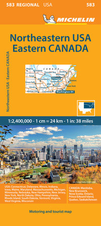 Northeastern usa eastern canada 1:2.400.000 