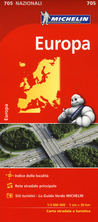 Europa - carta stradale 1:3.000.000 