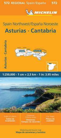 Asturias cantabria 1:250.000. ediz. bilingue 