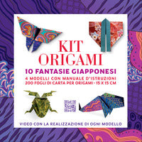 Kit origami 10 fantasie giapponesi - strappa e piega xxl 