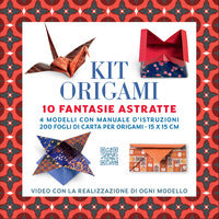Kit origami 10 fantasie astratte - strappa e piega xxl 