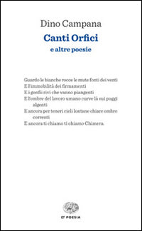 Canti orfici e altre poesie 