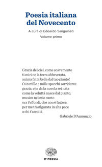 Poesia italiana del novecento 