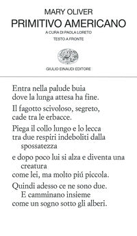 Primitivo americano - testo inglese a fronte 