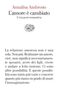 Amore e' cambiato - l'era post romantica 