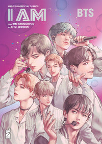 I am bts - con illustration card con adesivi 