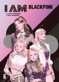 I am blackpink - con illustration card con adesivi 