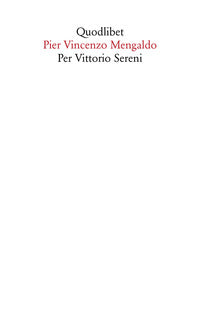Per vittorio sereni 