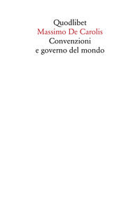 Convenzioni e governo del mondo 