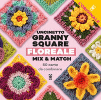 Uncinetto granny square floreale - 50 carte 