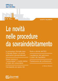 Novita' nelle procedure da sovraindebitamento 