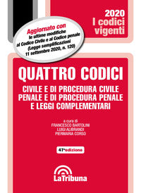 Quattro codici 2020 civile e di procedura civile penale e di procedura penale e leggi