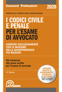 Codici civile e penale per l'esame di avvocato 2020 