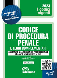 Codice di procedura penale 2023 e leggi complementari - con app tribunacodici 
