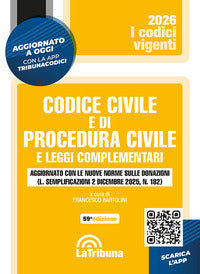 Codice civile e di procedura civile 2026 e leggi complementari 